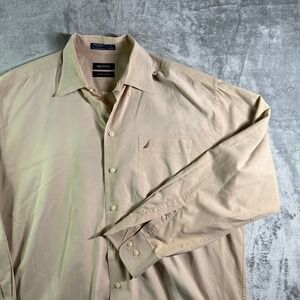 Nautica‎ Vintage Oxford Dress Shirt Long Sleeve Button Up Mens Size 17